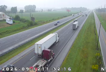 INDOT camera: I-65: 1-065-134-6-1 N OF SR 267