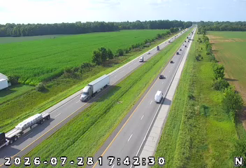 INDOT traffic camera: I-65: 1-065-081-0-1 @ CR 1000 S