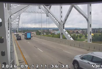 INDOT camera: I-64: ky1-064-000-1-wb-_-cam-1 KY I-64 WB / 0.1 @ SHERMAN MINTON BY CENTER UPPER DECK