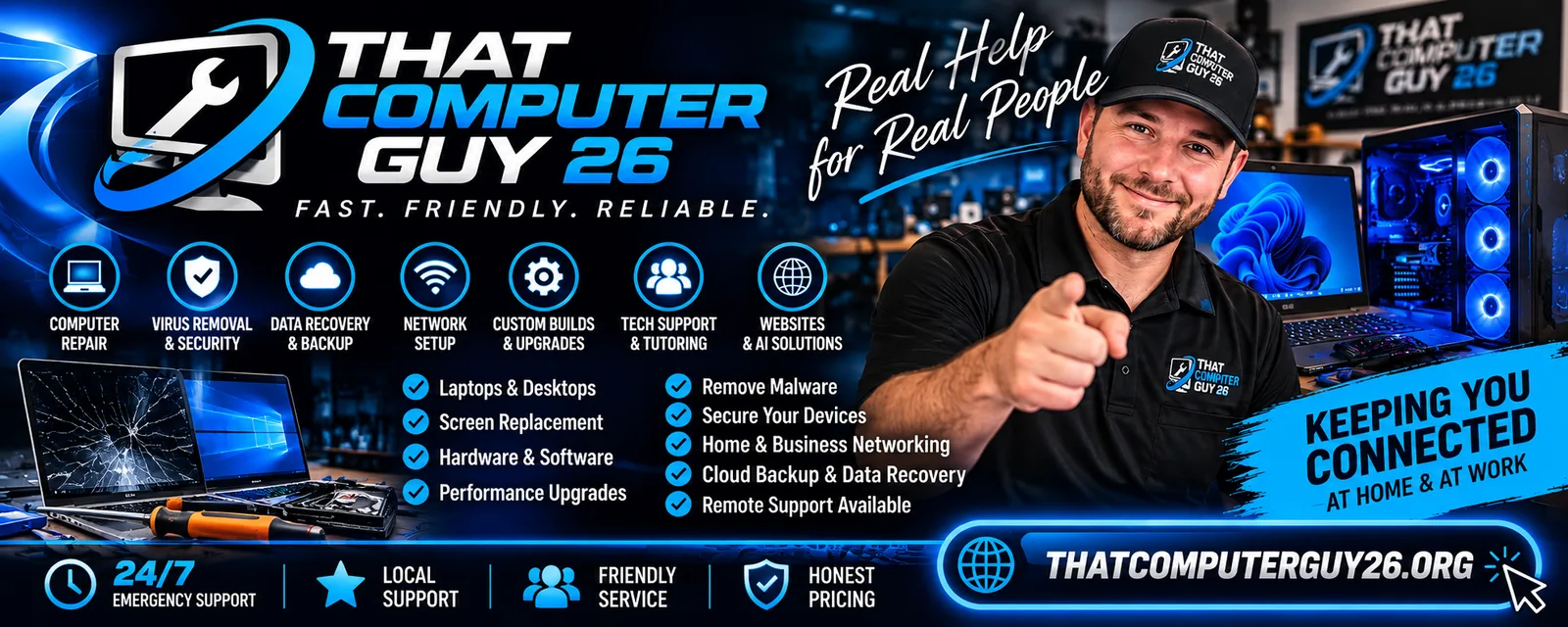 That Computer Guy 26 — 24/7 emergency support, local support, friendly service, honest pricing. thatcomputerguy26.org