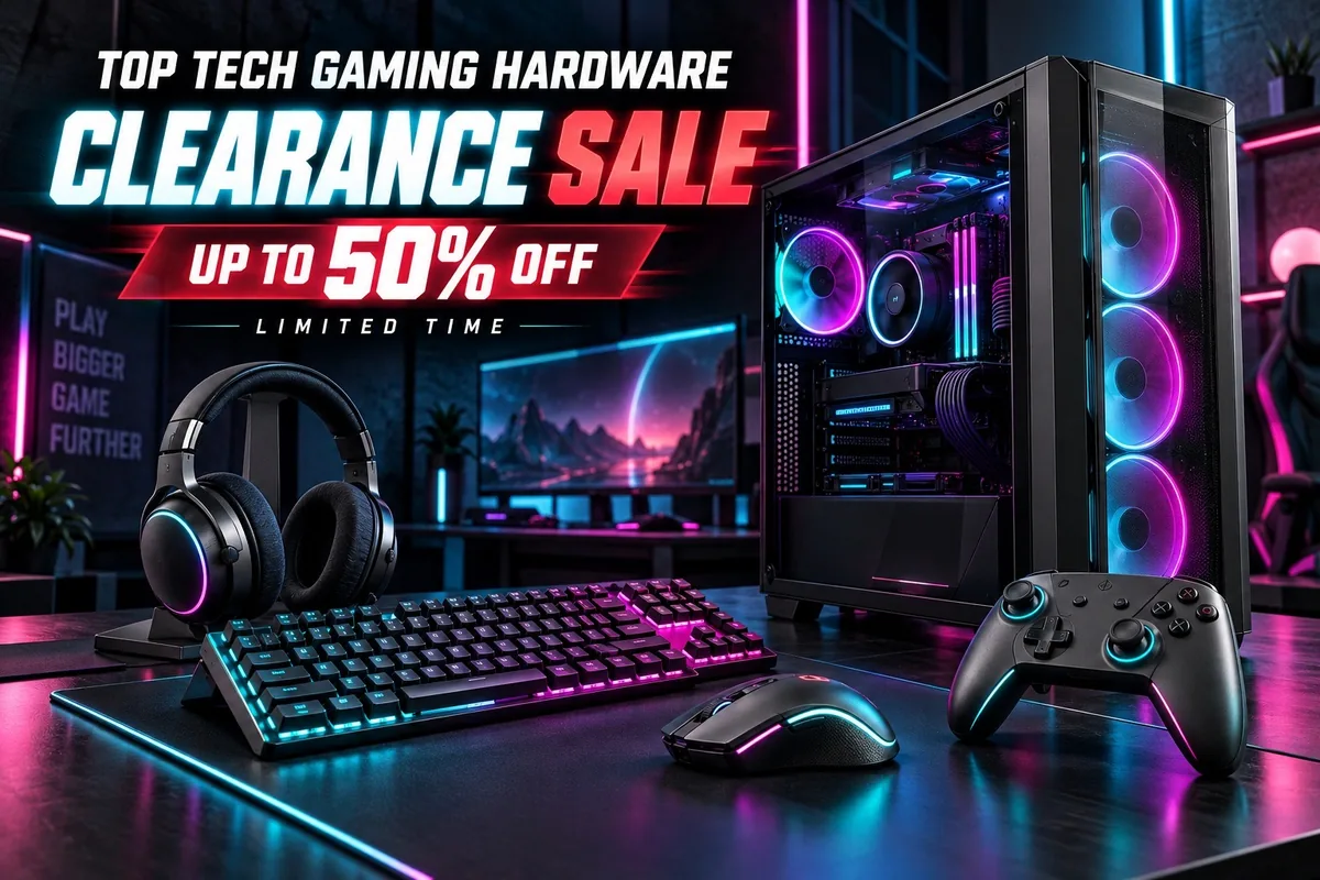 Top tech gaming hardware clearance sale — up to 50% off, limited time. See what's in stock.