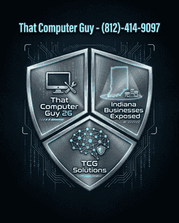 That Computer Guy 26 / TCG Solutions / Indiana Businesses Exposed brand mark
