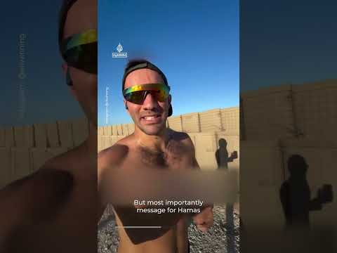 Israeli soldier runs marathon around Gaza outpost | AJ #shorts